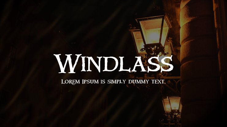 Windlass Extended Regular Font preview