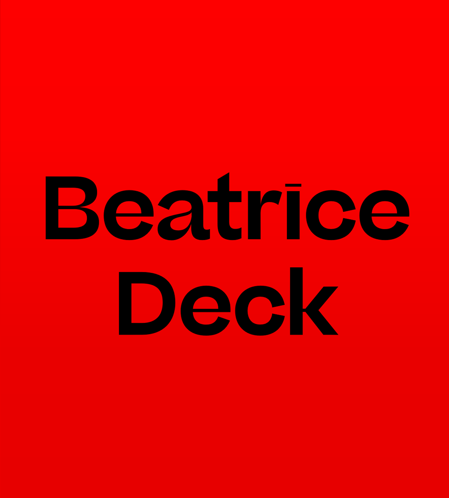 Beatrice Deck Thin Italic Font preview