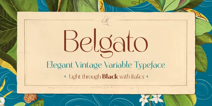 Belgato Font preview