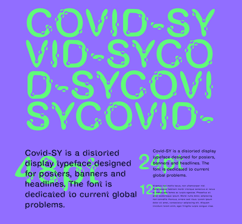 Covid-SY Regular Font preview