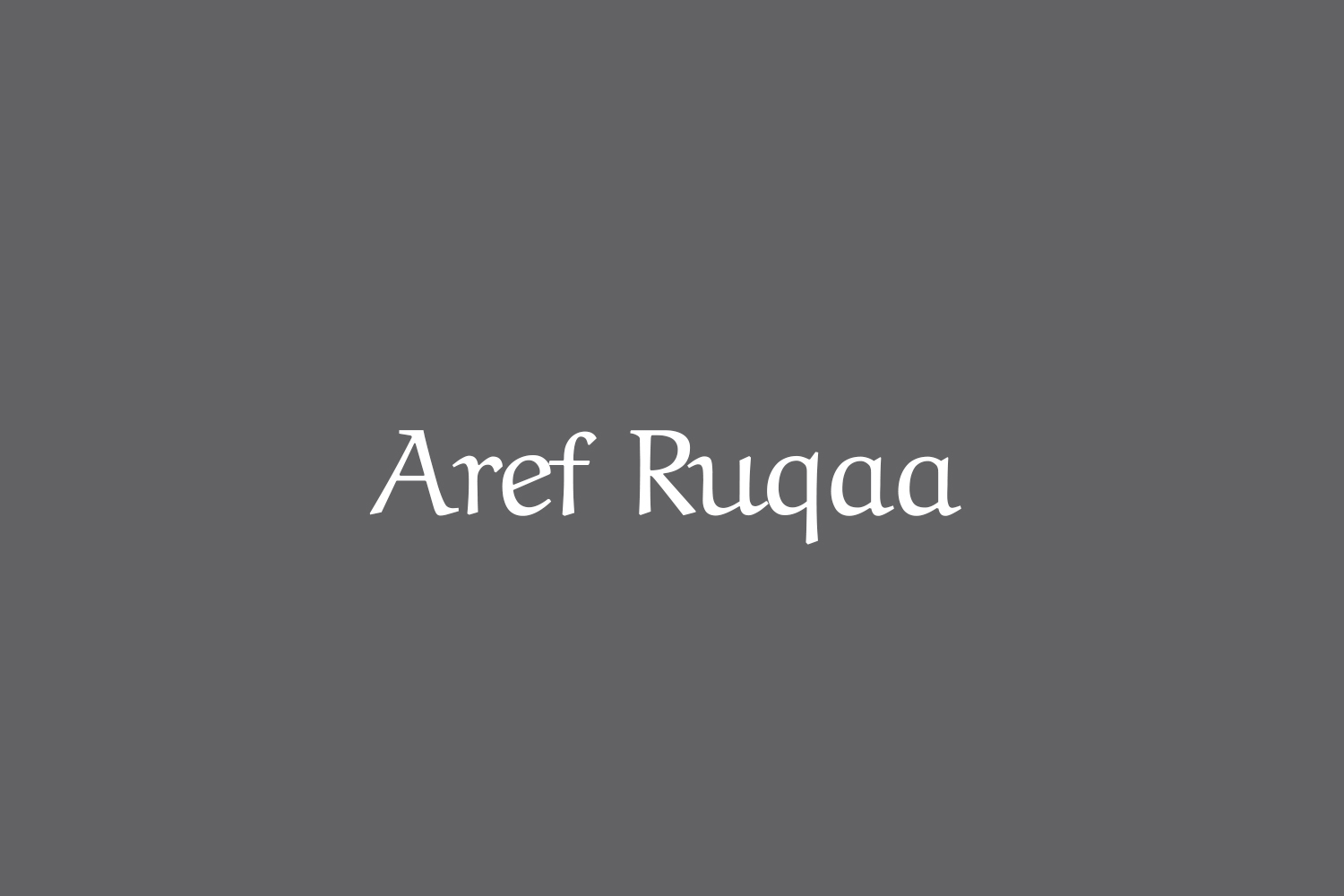 Aref Ruqaa Ink Regular Font preview