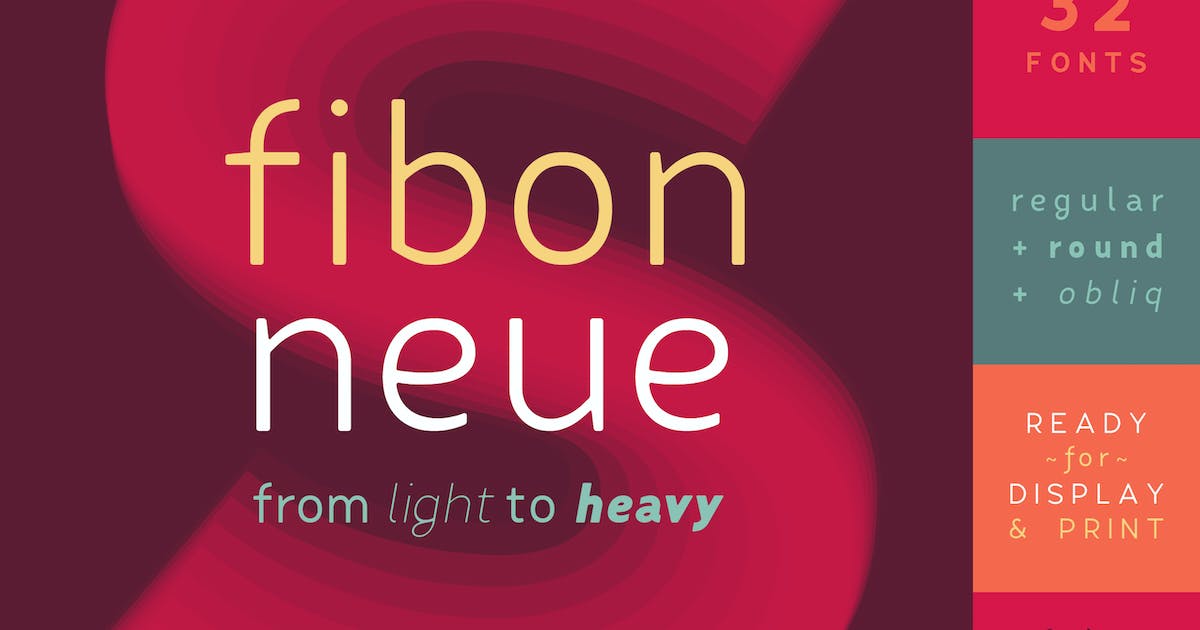 Fibon Neue Round Font preview
