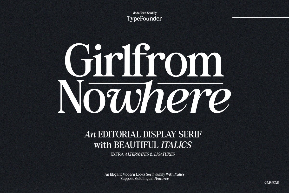 Girlfrom Nowhere Font preview
