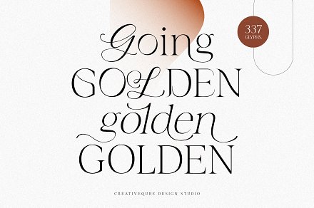 Going Golden Bold Font preview