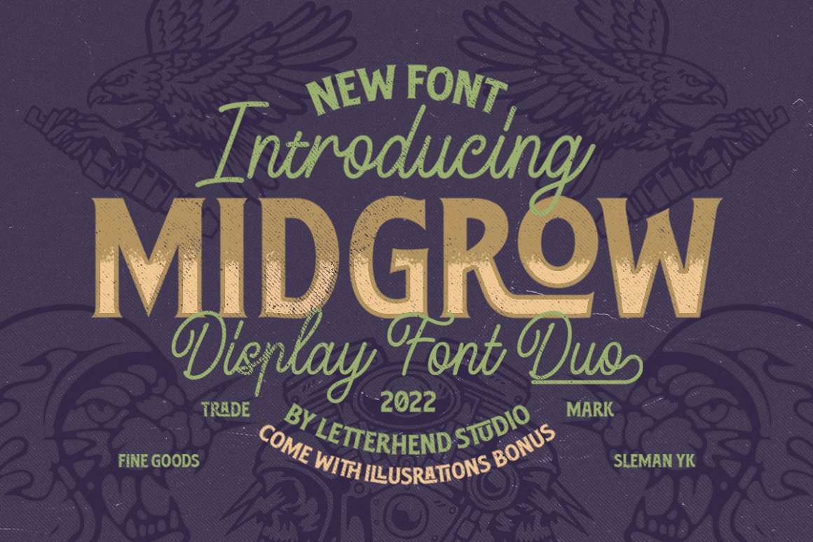 Midgrow Regular Font preview