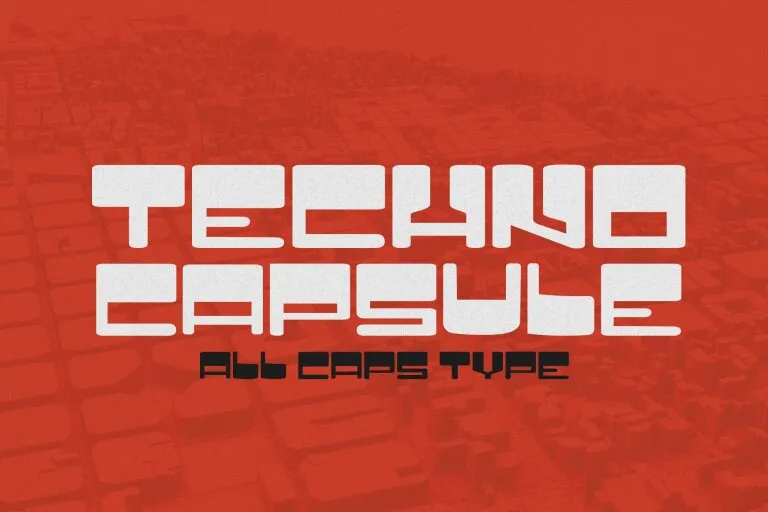 Techno Capsule Regular Font preview