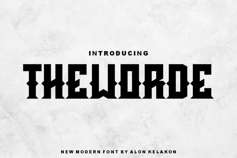 Theworde Font preview