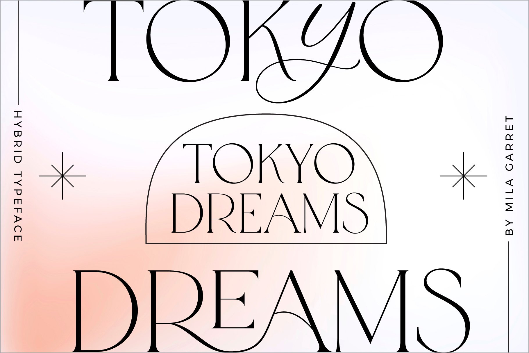 Tokyo Dreams Hybrid Font preview