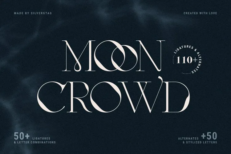 Moon Crowd Regular Font preview