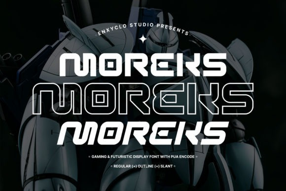 Moreks Outline Font preview