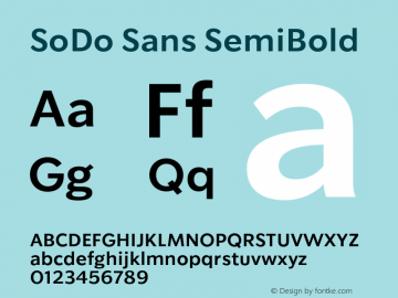 SoDo Sans SemiBold Font preview