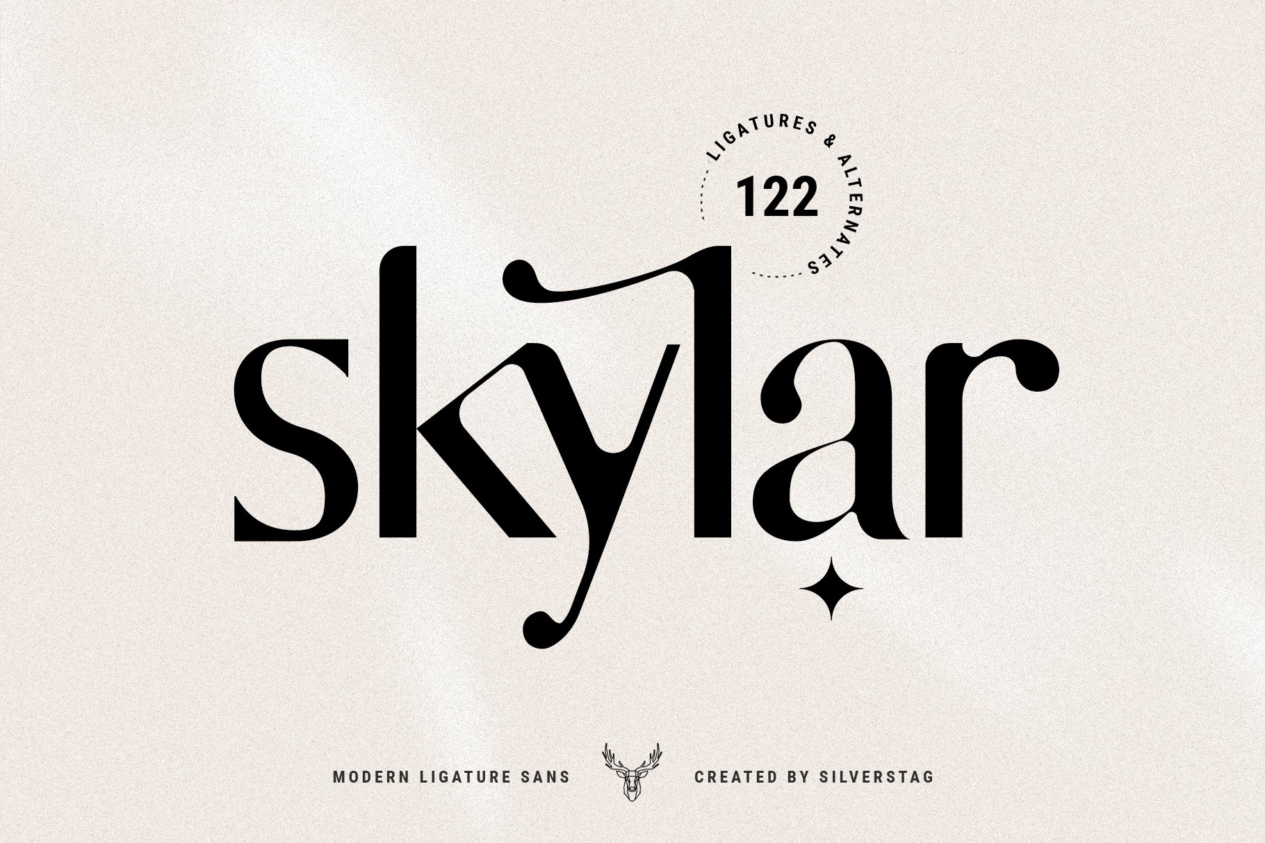 Skylar Sans Outline Font preview