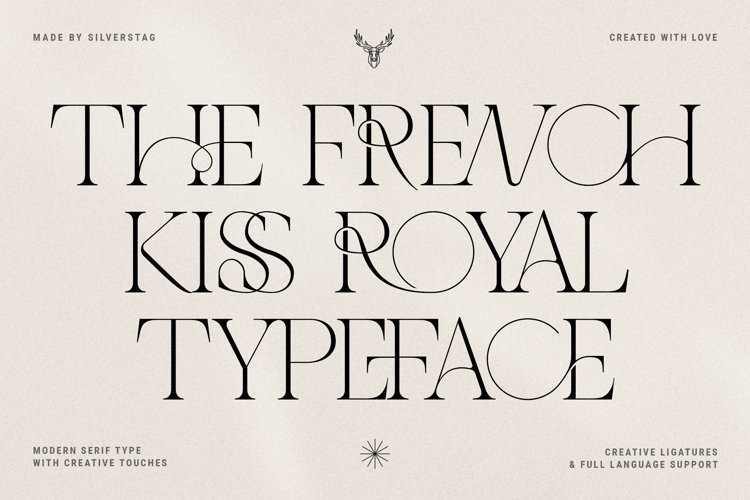 The French Kiss Royal Regular Font preview