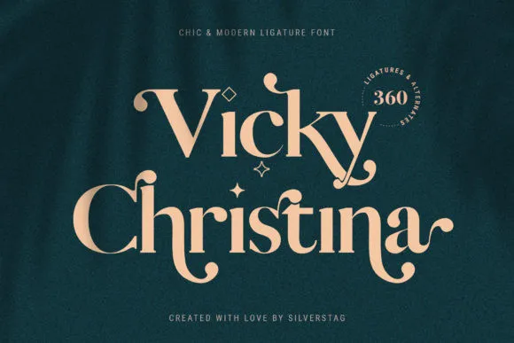 Vicky Christina Regular Font preview