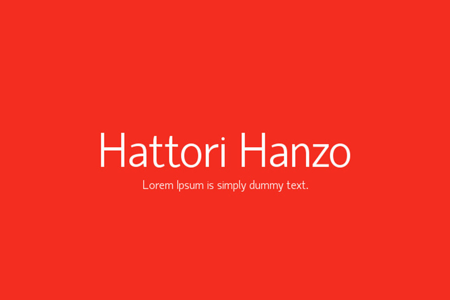 Hattori Hanzo Font preview