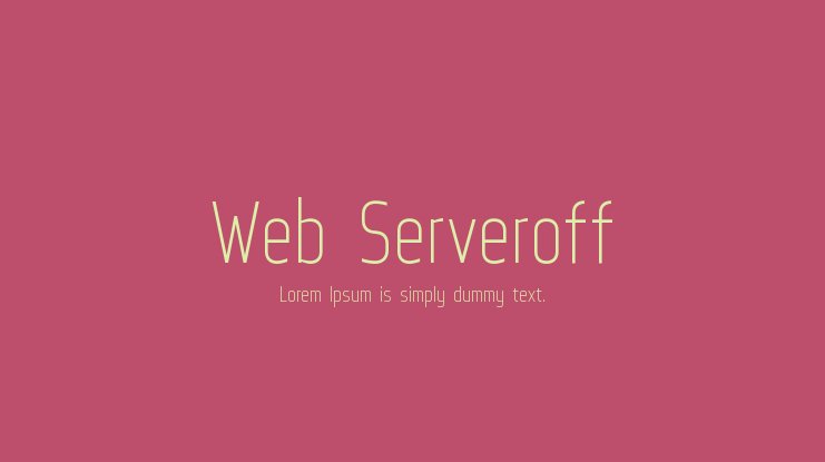 Web Serveroff Font preview