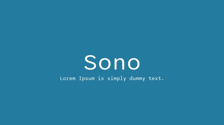 Sono Extra Light Font preview