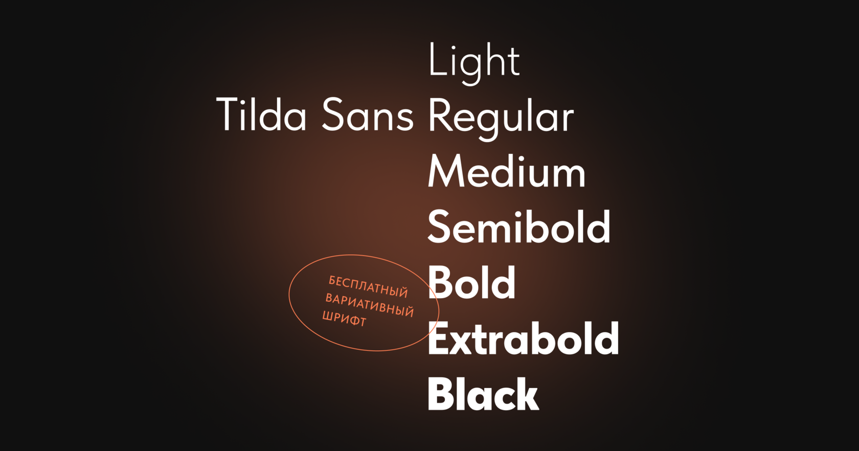 Tilda Sans VF Font preview