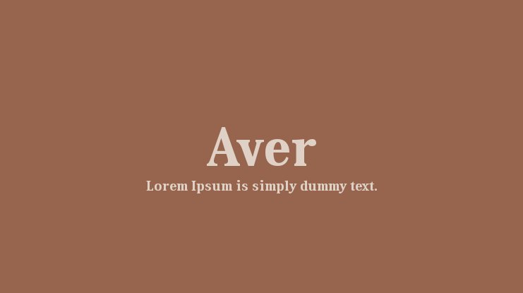 Aver Font preview