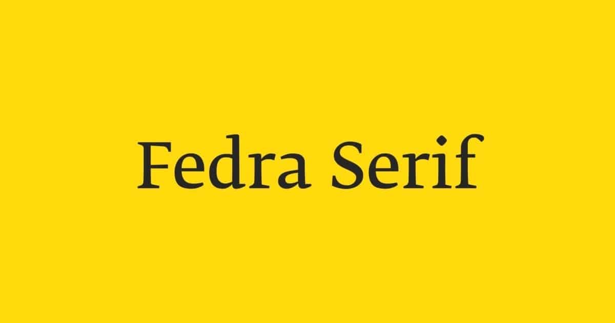 Fedra Serif Font preview