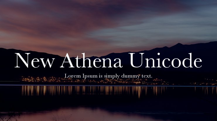 New Athena Unicode Regular Font preview