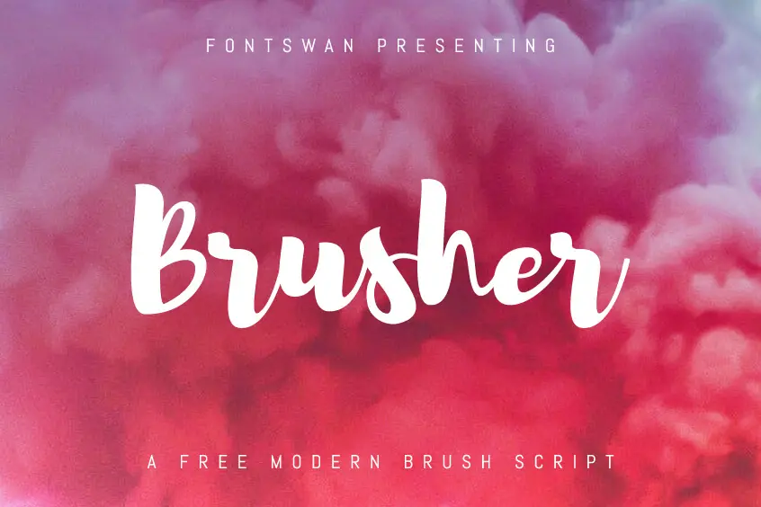 Brusher Font preview