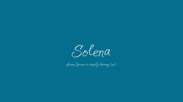 Solena Font preview