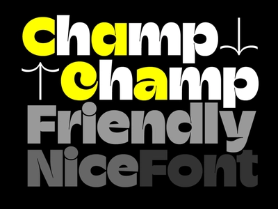 Champ Font preview