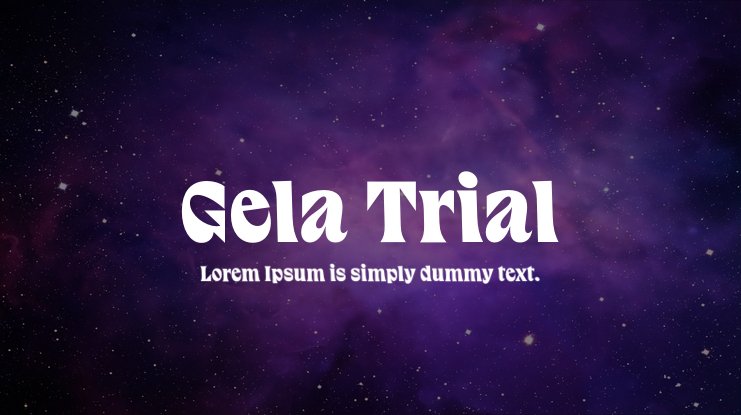 Gela Trial Font preview
