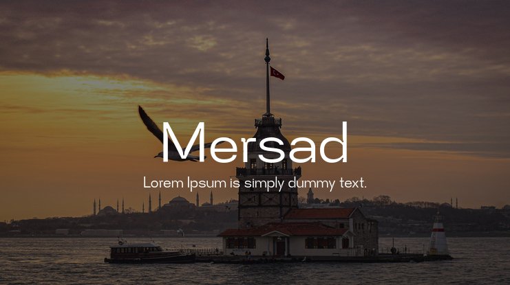 Mersad Thin Font preview