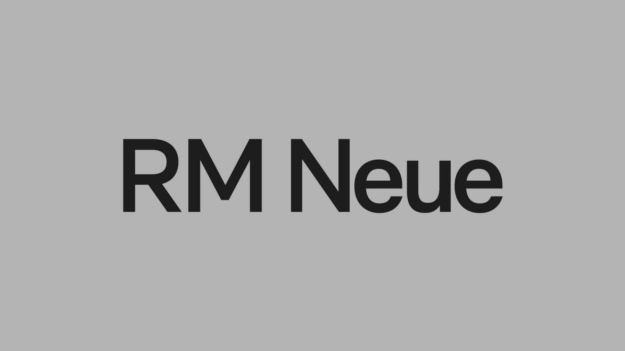 RM Neue Font preview