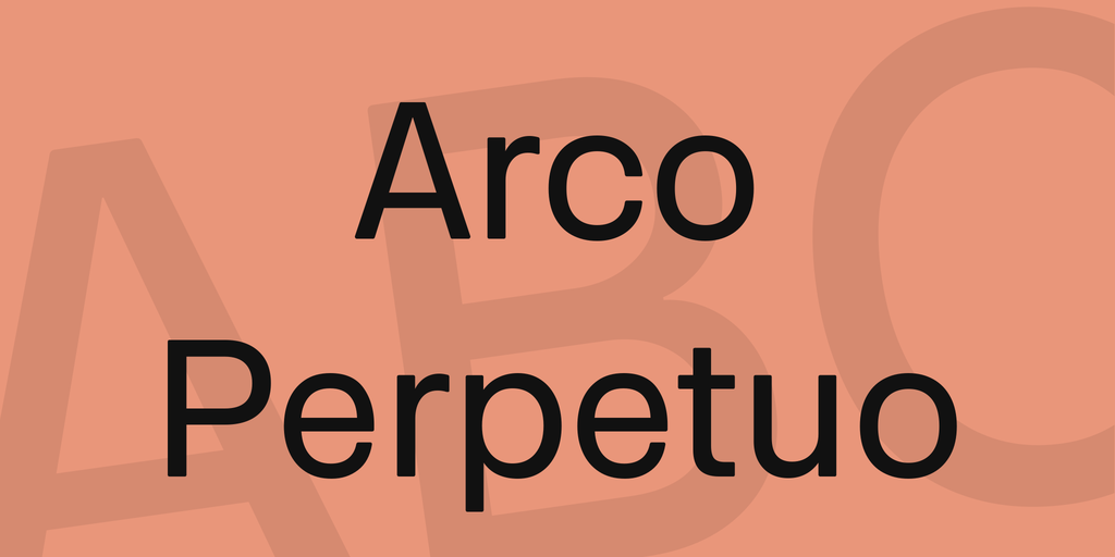 Arco Perpetuo Font preview