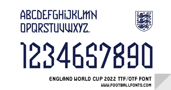 England FC 2022 Font preview