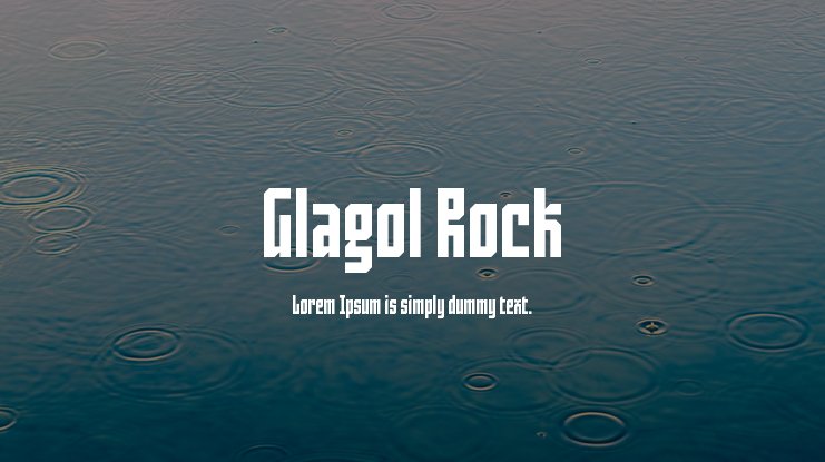 Glagol Rock Font preview