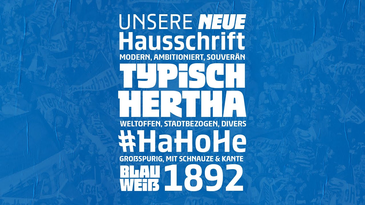 Hertha BSC Font preview