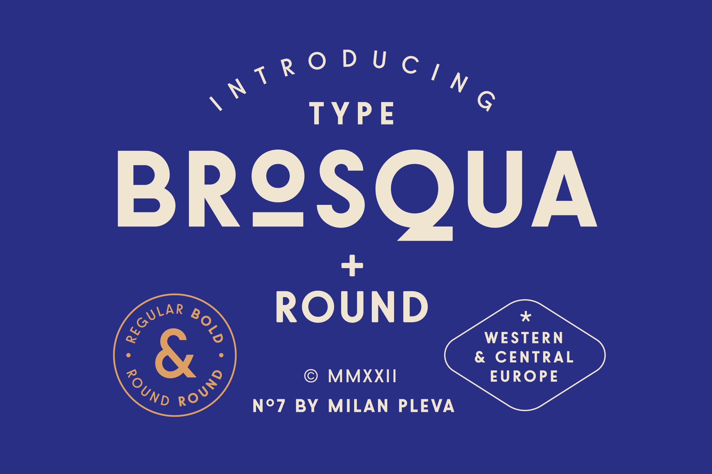 Brosqua Round Regular Font preview