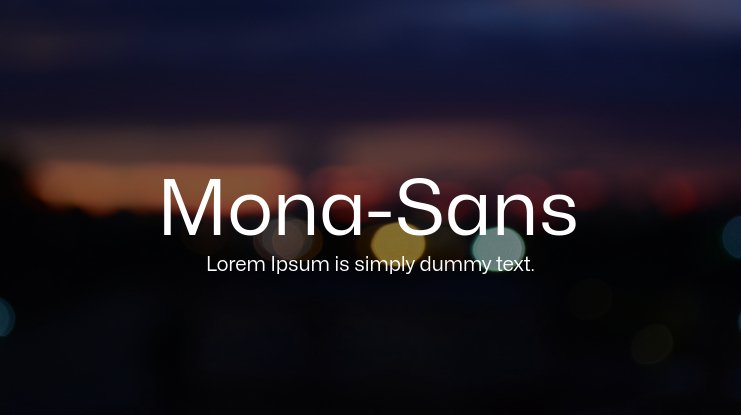 Mona Sans Font preview