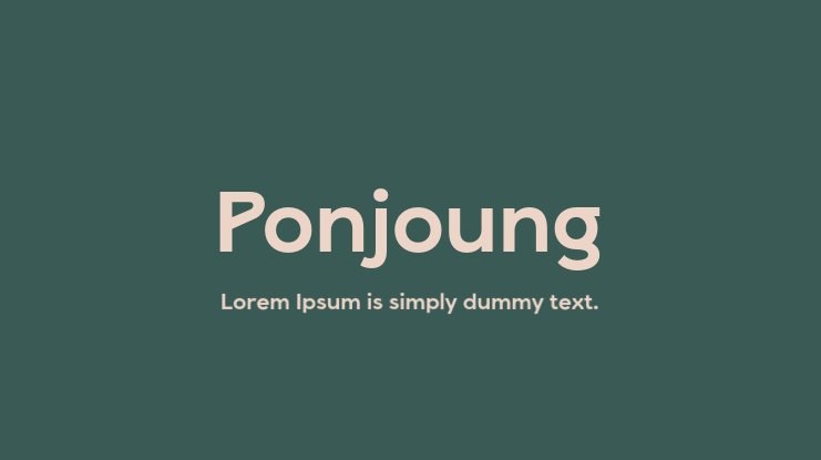 Ponjoung Font preview