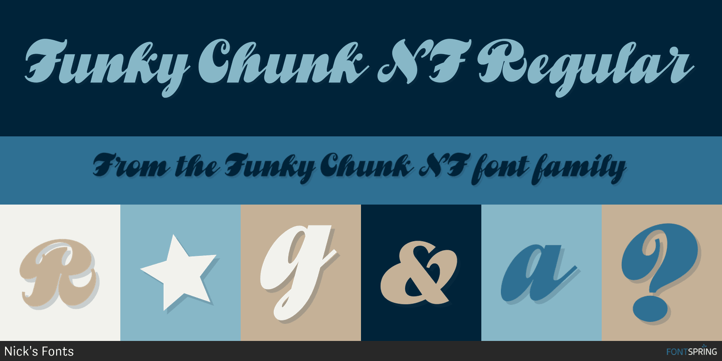 Funky Chunk NF Font preview