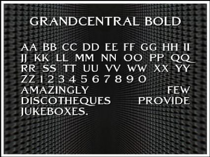Grand Central Font preview