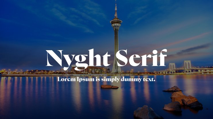 Nyght Serif Dark Font preview
