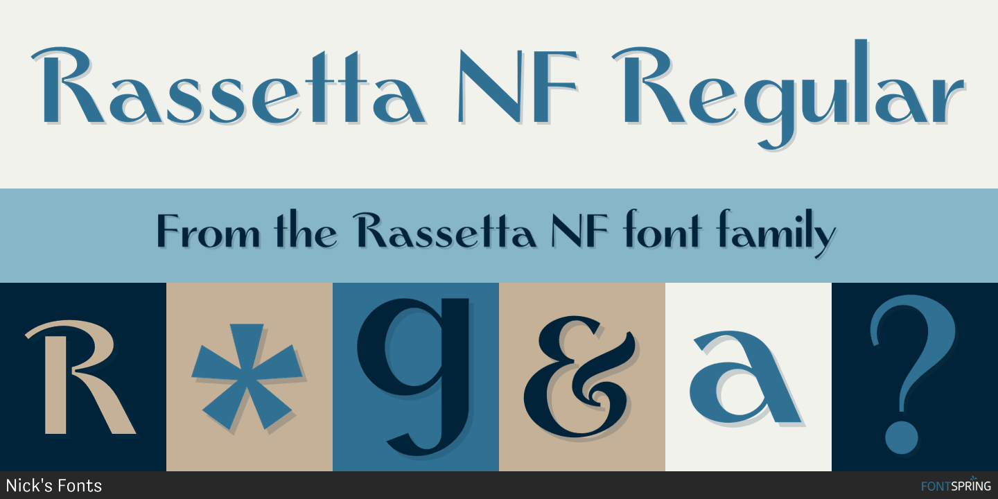 Rassetta NF Font preview