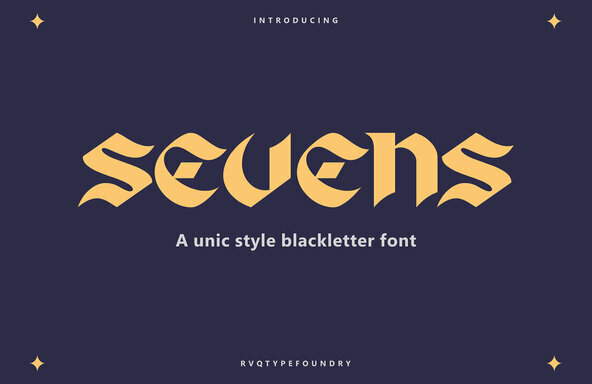Sevens Font preview