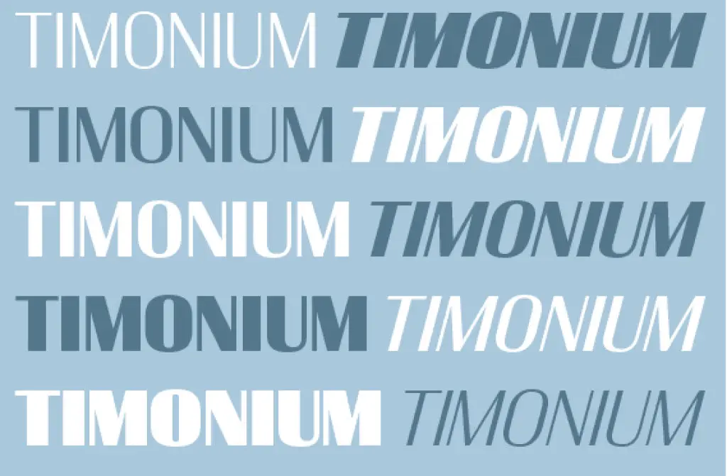 Timonium Font preview