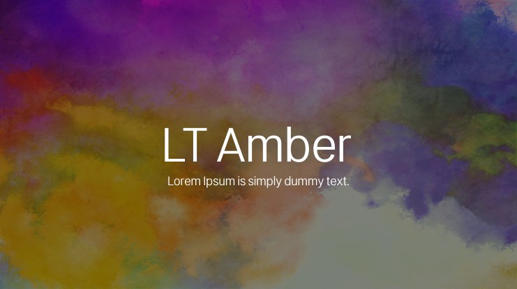 LT Amber Light Font preview