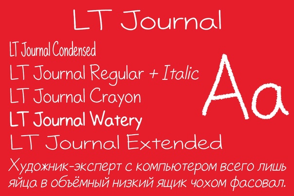LT Journal Font preview