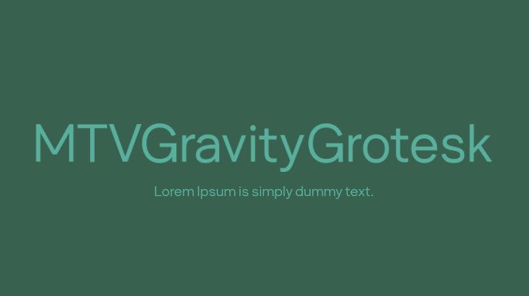 MTV Gravity Grotesk Thin Font preview