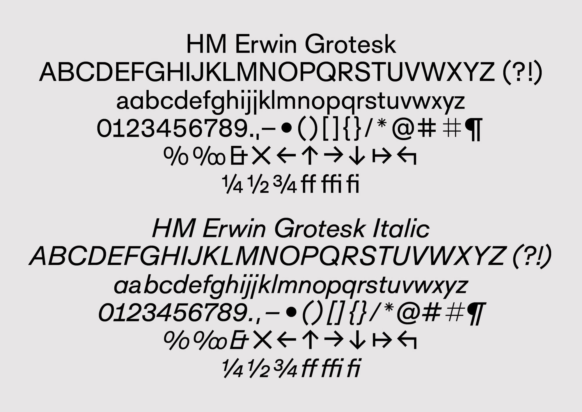 Hombroich Grotesk Italic Font preview