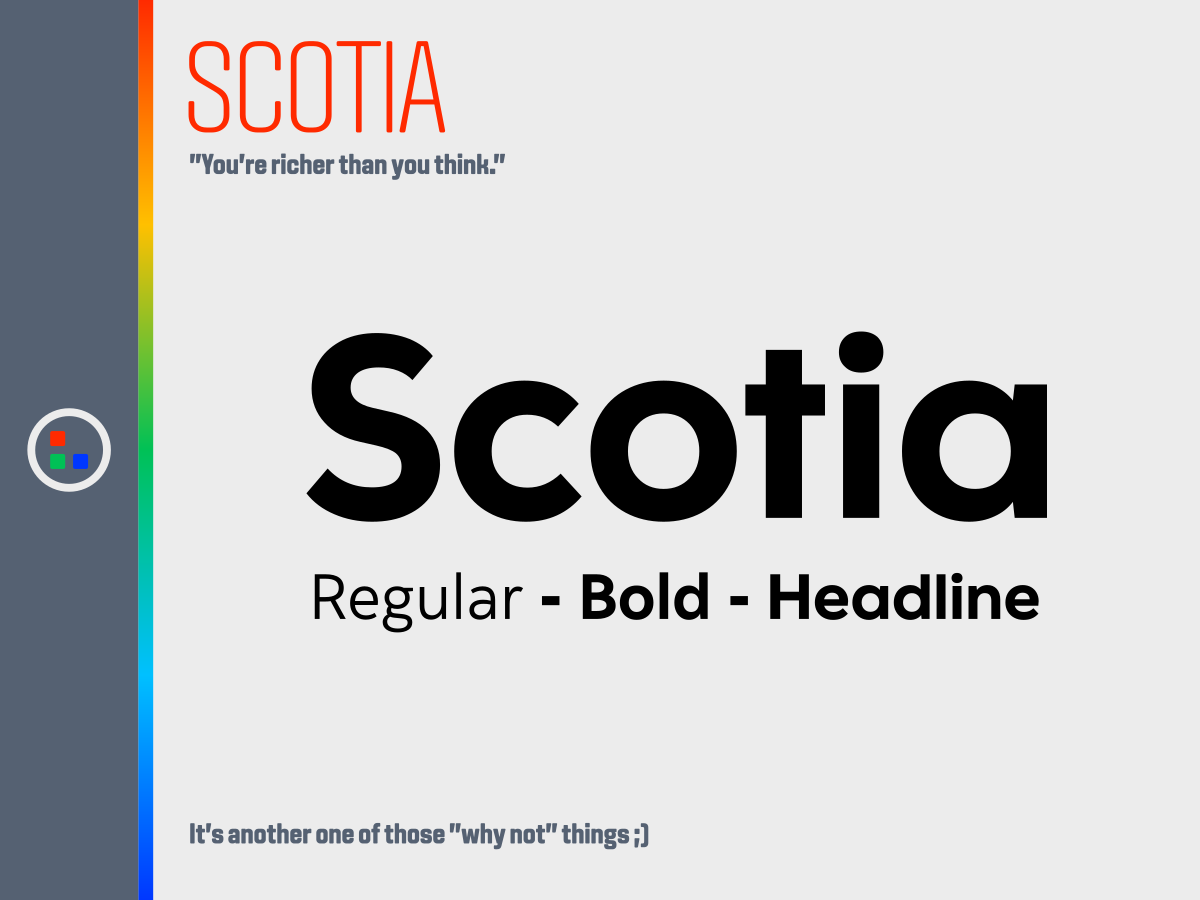Scotia App Bold Italic Font preview