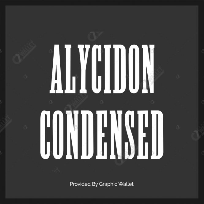 Alycidon Condensed Regular Font preview